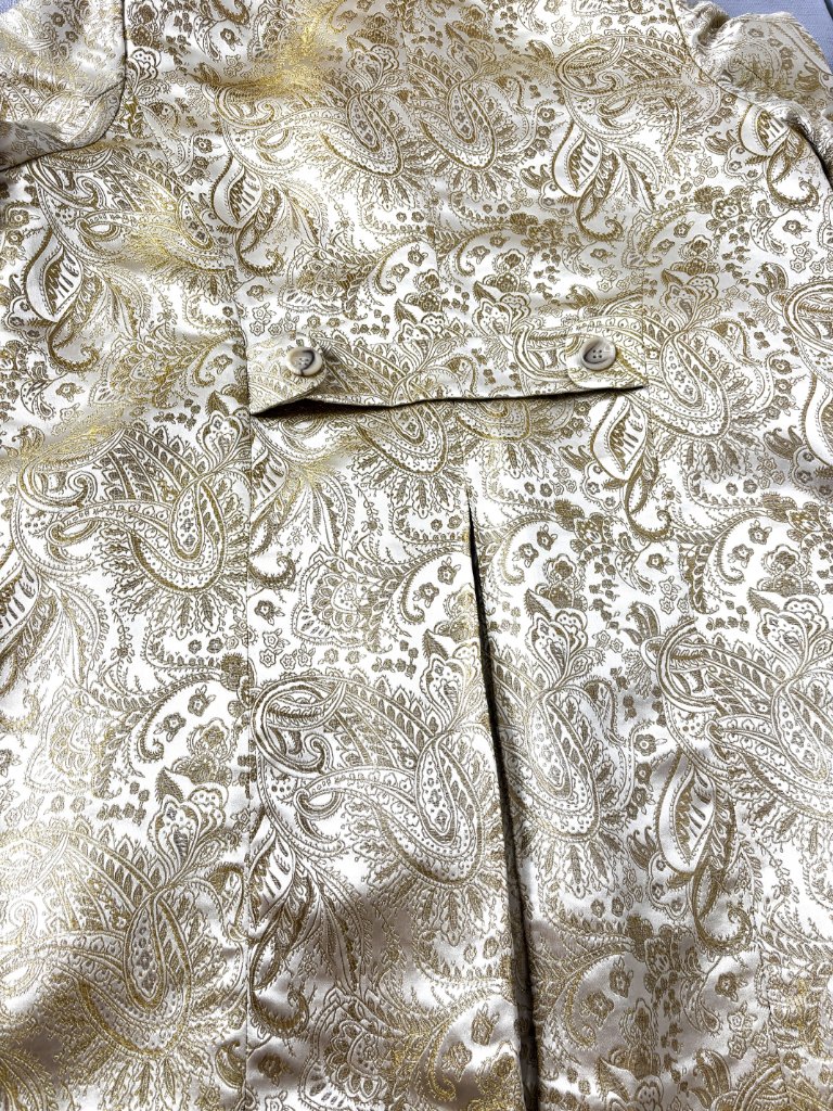 Lane Bryant Ivory Gold Paisley Metallic Brocade Formal Dressy Coat Size 24 — image 8 of 8